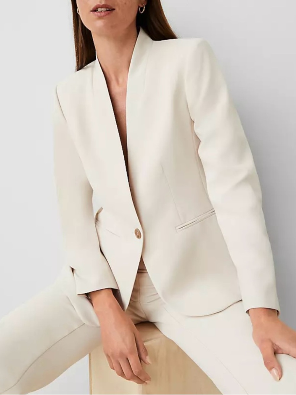 Ann Taylor Fluid Crepe Blazer